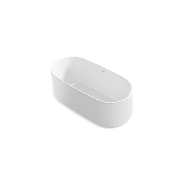 Kohler Soaking Tub, 59-11/16 in L, 28-7/8 in W, Resin, Center 8335-0 - main